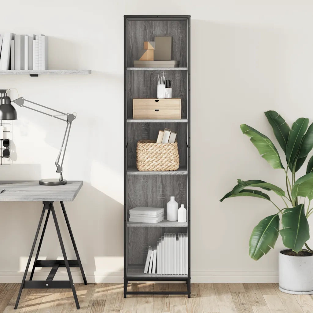 Libreria Grigio Sonoma 40x35x170,5 cm in Legno Multistrato 849142