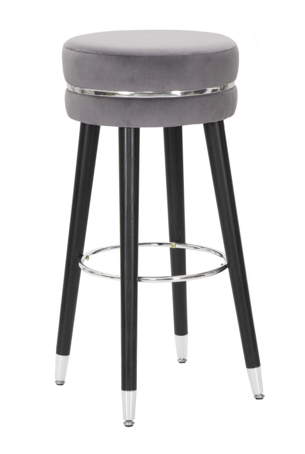 SGABELLO BAR PARIS GRIGIO/SILVER CM � 35X74
