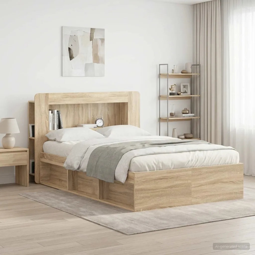 Testata del letto Rovere Sonoma Legno ingegnerizzato