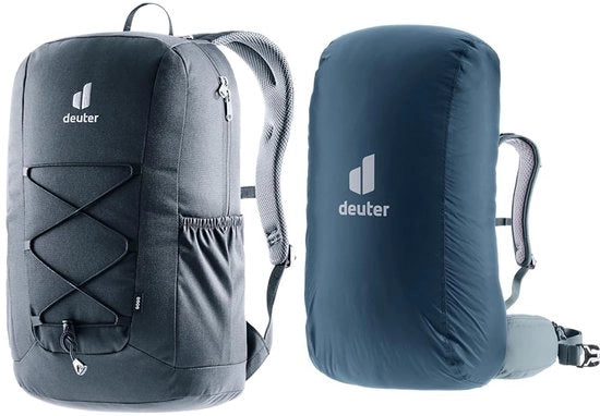 Borsa a Tracolla Deuter Gogo (25 L), Nero & Copertura per Pioggia Unisex Adulto, ara, 20-35 L