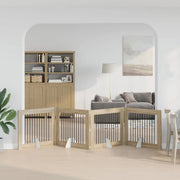 Cancello per cani pieghevole con supporti 4 pz Rovere Sonoma 892062