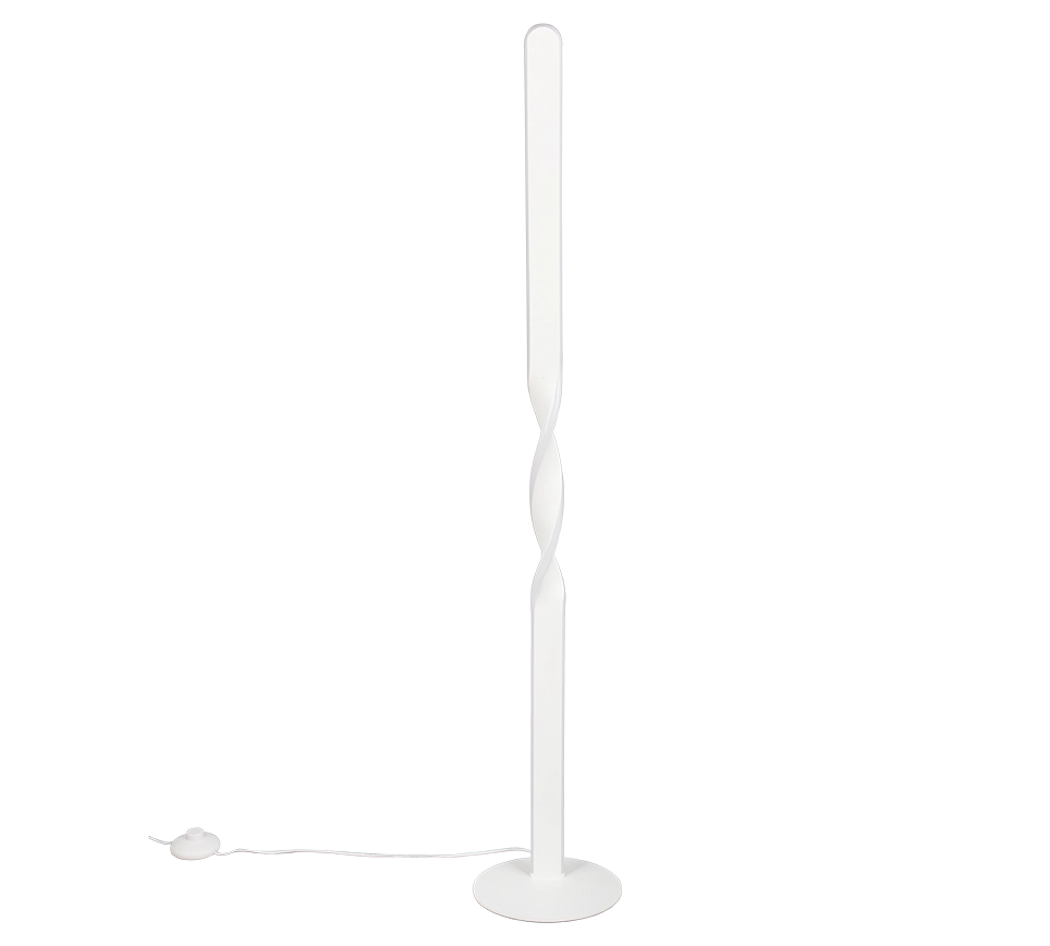 Piantana LED, metallo, bianco, H 110 cm, Ginko