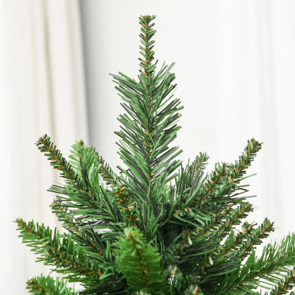 EasyComfort Albero di Natale Artificiale 180cm con 786 Rami, 2 Sezioni e Base in Metallo, Verde