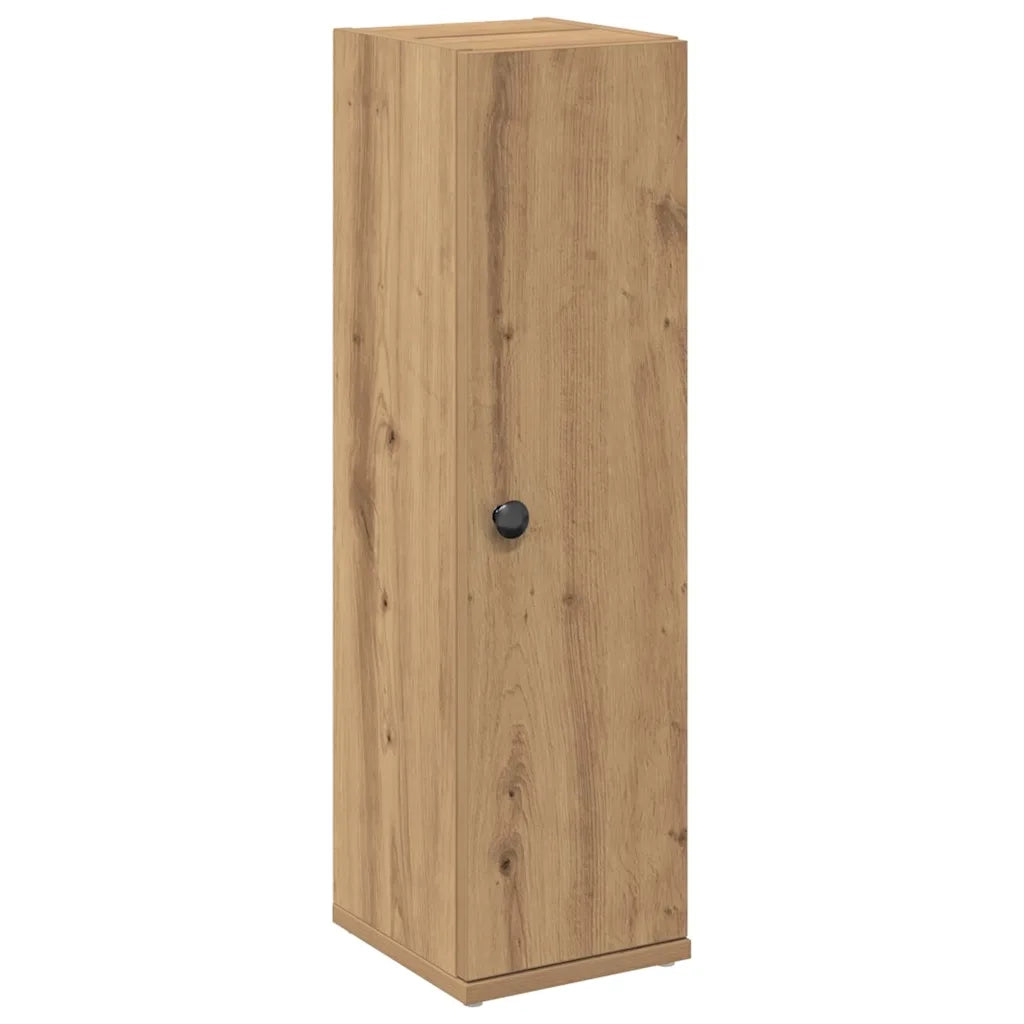 Mobile da Bagno | Armadio da bagno con Portarotolo Rovere Artigianale 20,5x22x72cm
