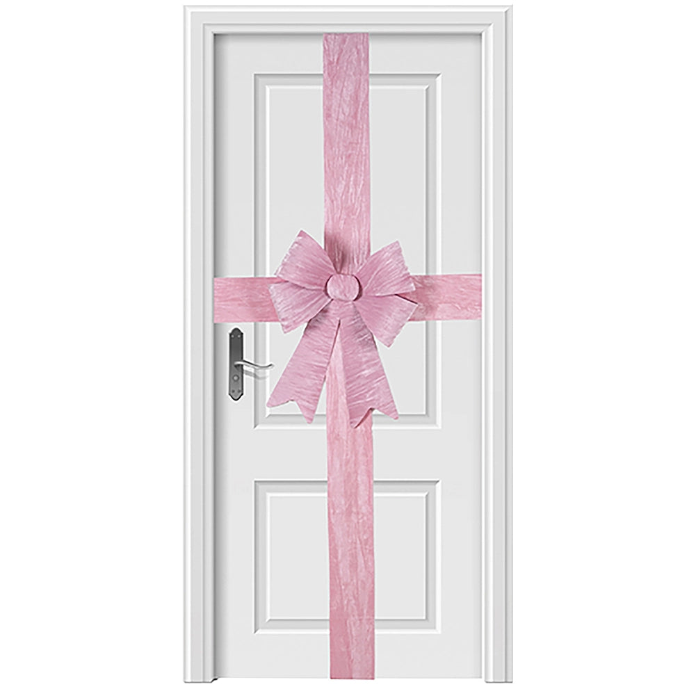 Fiocco Natalizio Rosa Fuoriporta Decorazione di Natale 49x52cm Addobbo per Porta