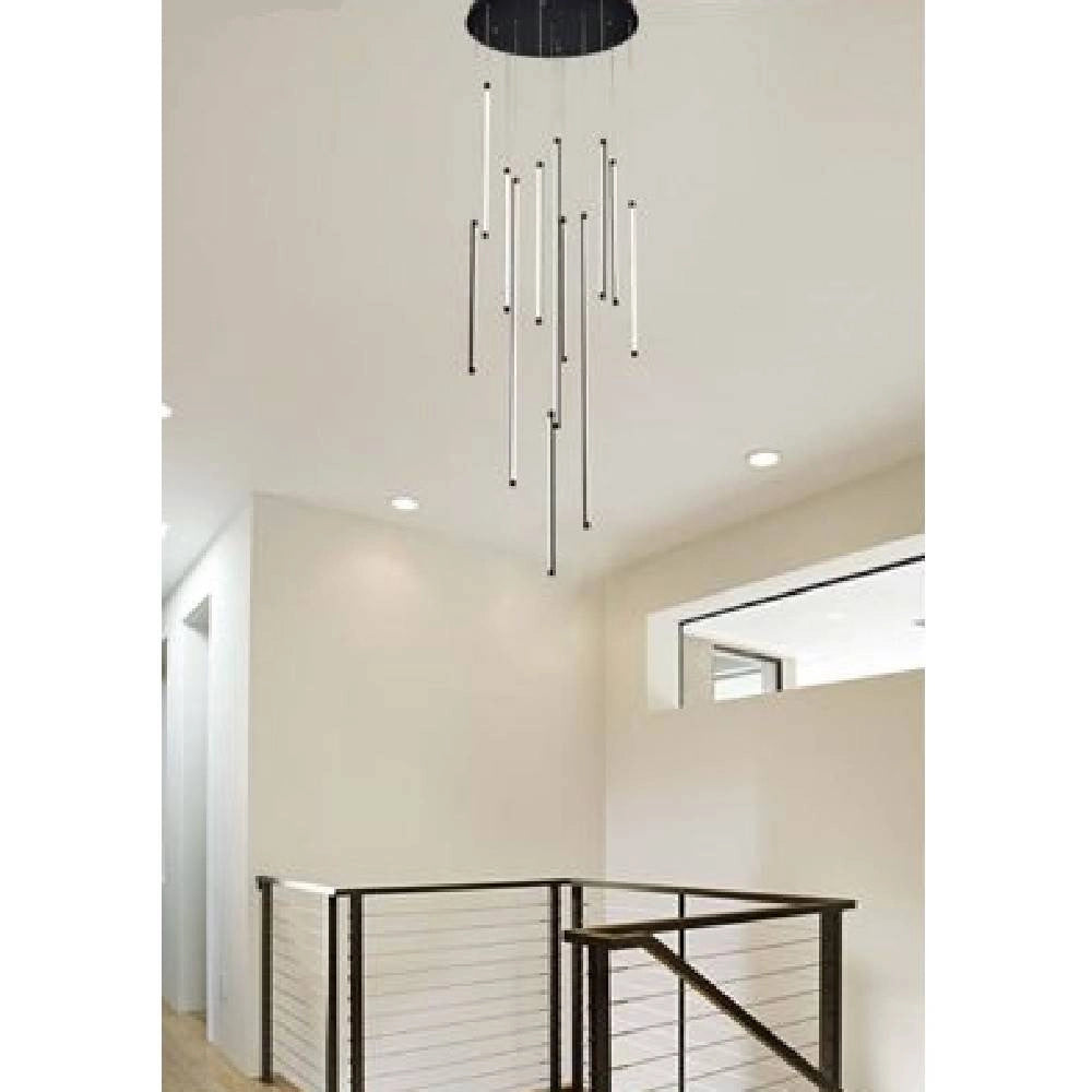 Trade Shop - Lampadario Sospeso 105 W Moderno Pendenti Led Nero Luce 4000k 6500k 3000k Lp-45n -