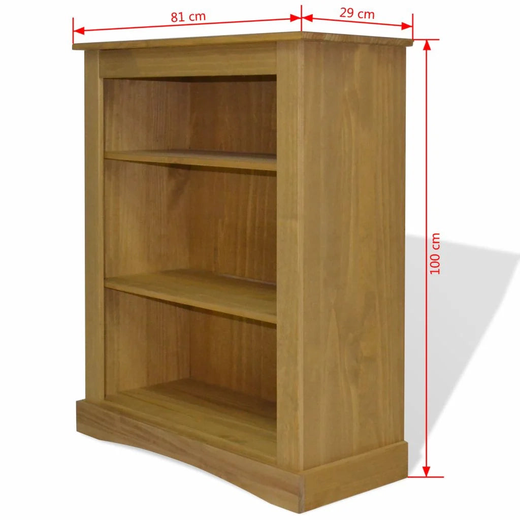 Libreria di design a 3 ripiani pino 100 cm beige 2702019/2