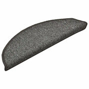 Tappetini per scale 30 pz | Gradini per Scale 56x17x3 cm Grigio scuro Semicircolari