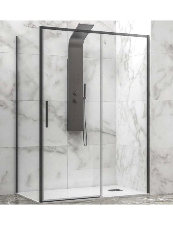 Box doccia LEA 400 100x75 x200 cm profilo nero