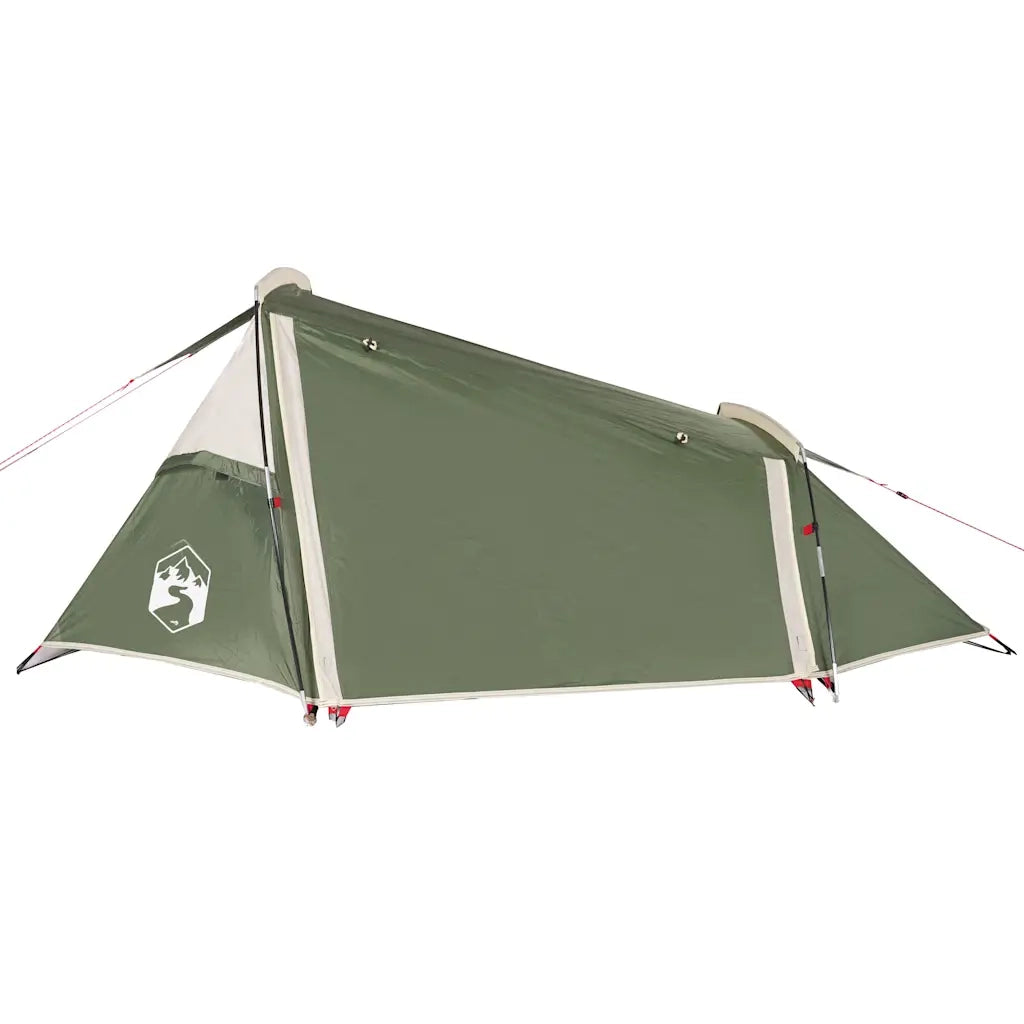 Tenda da Campeggio a Tunnel per 2 Persone Verde Impermeabile 94612