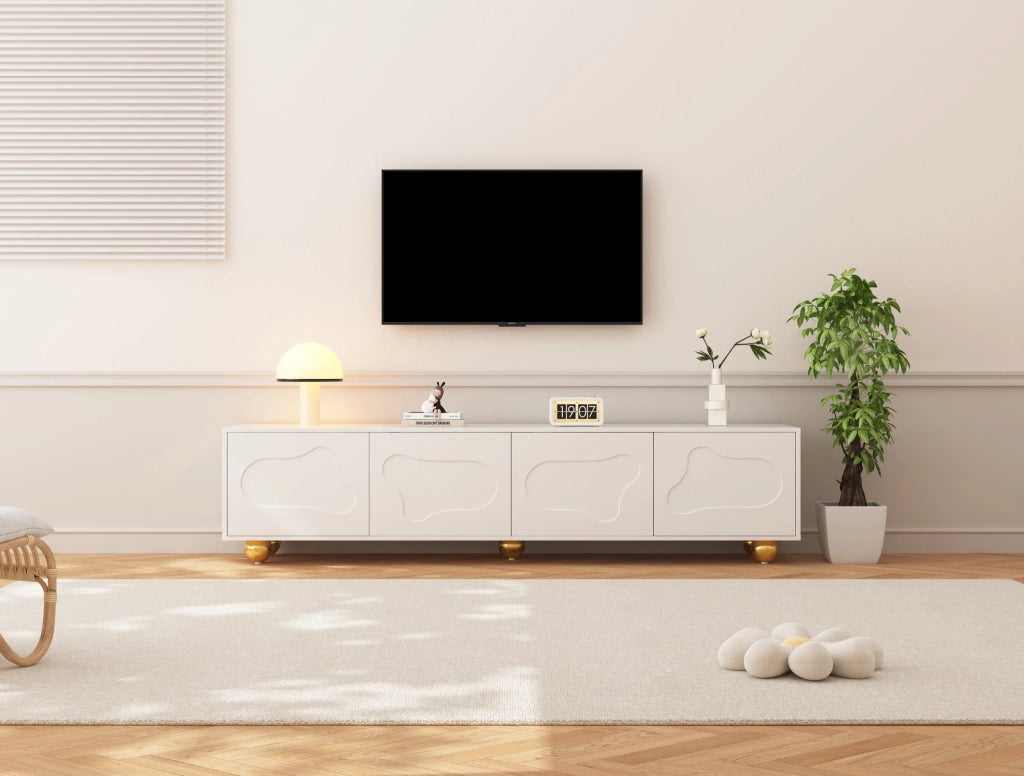 Mobile porta televisore 180 x 40 x 45 cm con 2 armadi e 4 ante