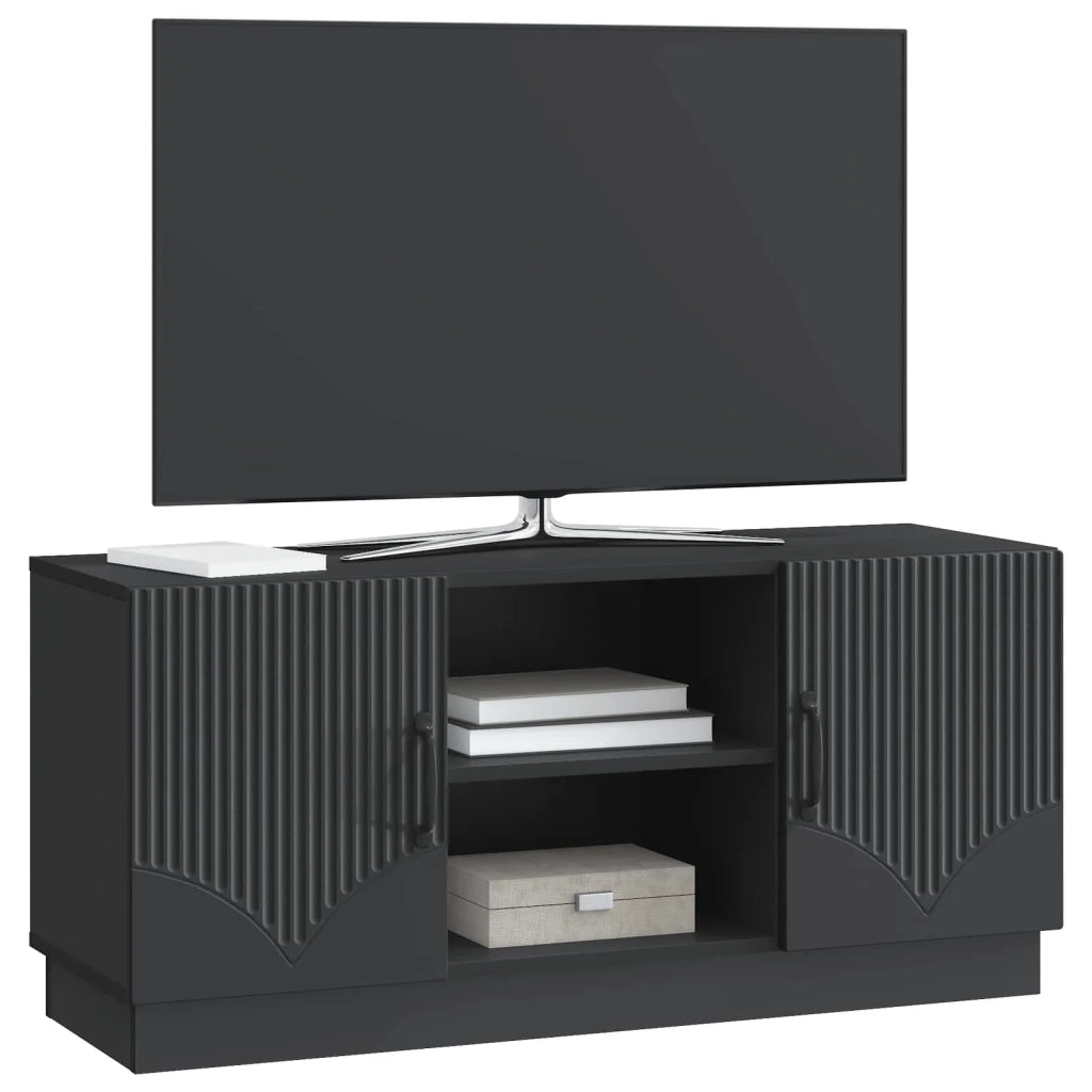 Mobile TV Nero 102 x 34,5 x 47 cm Legno ingegnerizzato