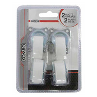 4 Ruote Bianche in Nylon per Mobili 2 Fisse e 2 Girevoli 40mm 4 Viti a Ruota