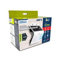 Applique ad energia solare colore bianco da 4w smd2835 500lm 4000k ip65