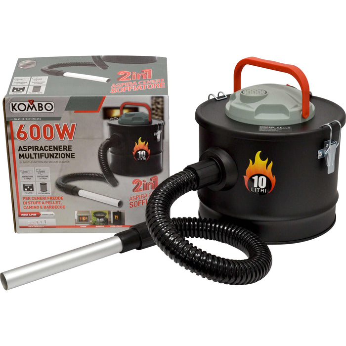 Aspiracenere/Soffiatore 600W 10lt – Potente e Versatile per la Pulizia di Camini e Stufe