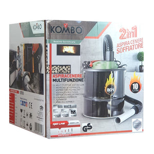 Aspiracenere/Soffiatore 600W 10lt – Potente e Versatile per la Pulizia di Camini e Stufe