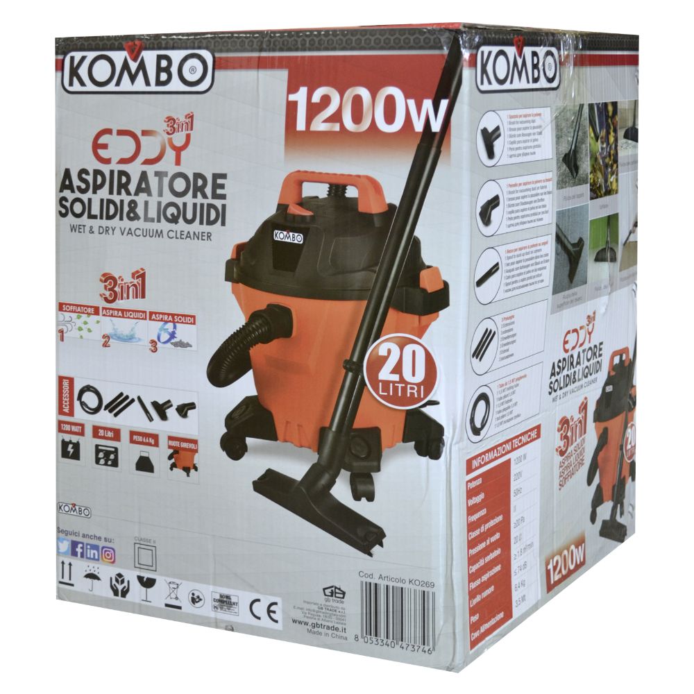 Aspiratore Solidi e Liquidi 20Lt