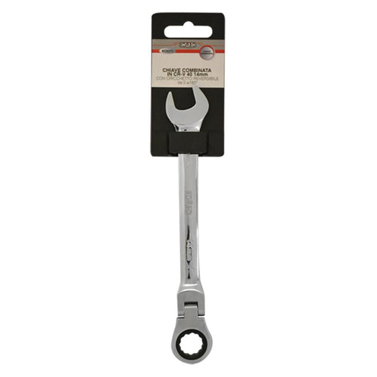 Chiave Combinata in CR-V da 14 mm con Occhiello da 14 Orientabile