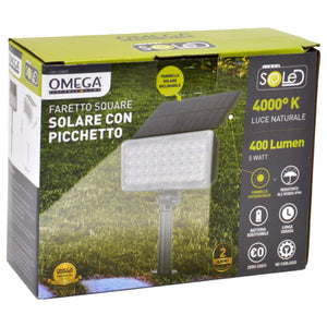 Faretto Solare Square 10 W con picchetto
