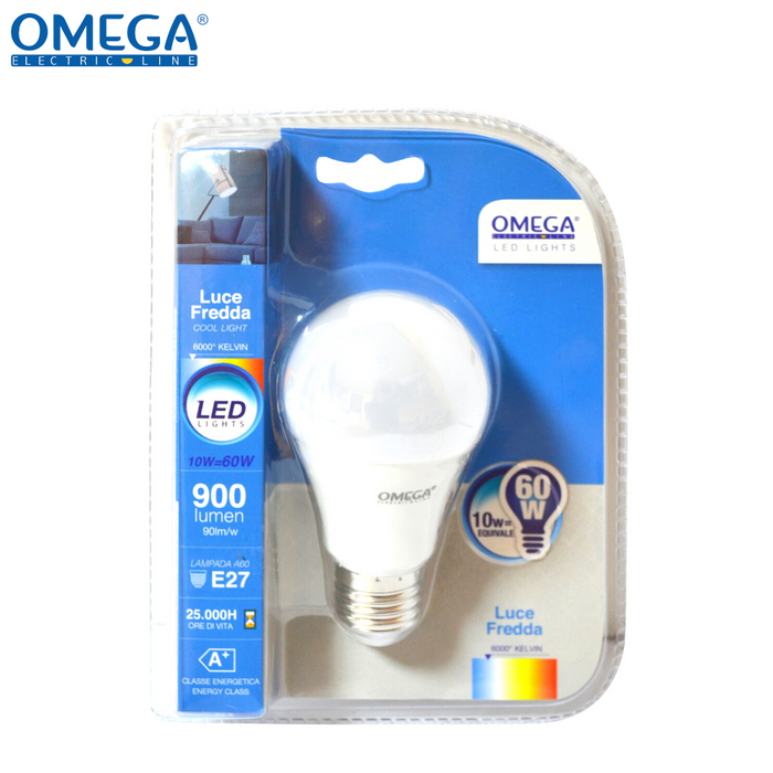 GOCCIA LED A60 - 10W - 900lm - E27 - 6000K