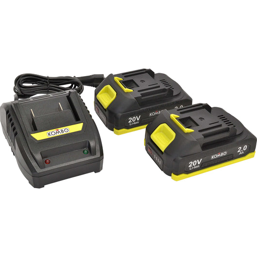 KIT MOTOSEGA BRUSHLESS 20V TAGLIARAMI  CON 2 BATTERIE