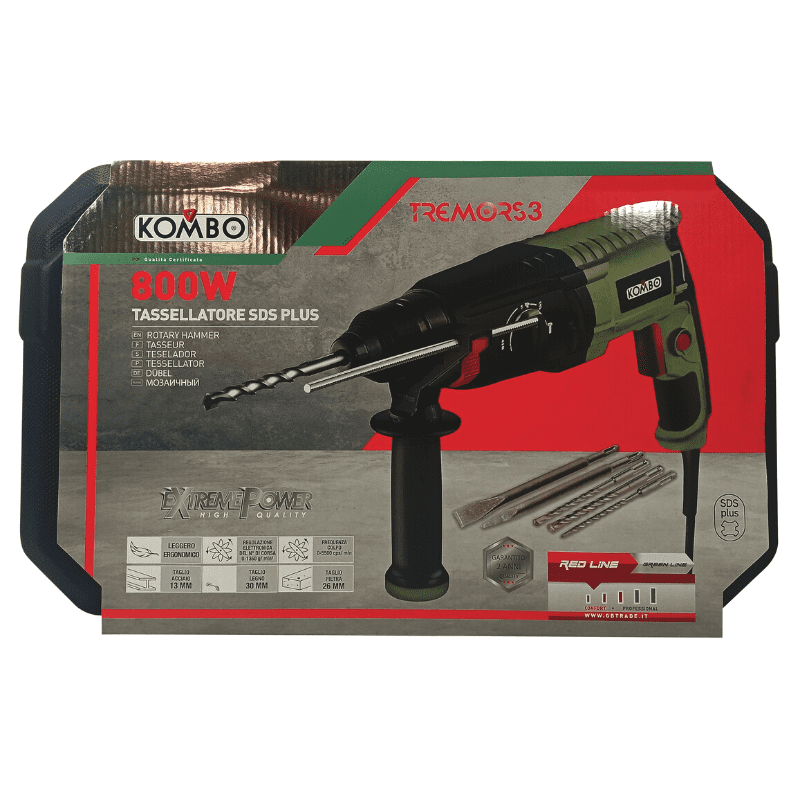 KIT TASSELLATORE SDS PLUS 800W 2.8J IN VALIGETTA