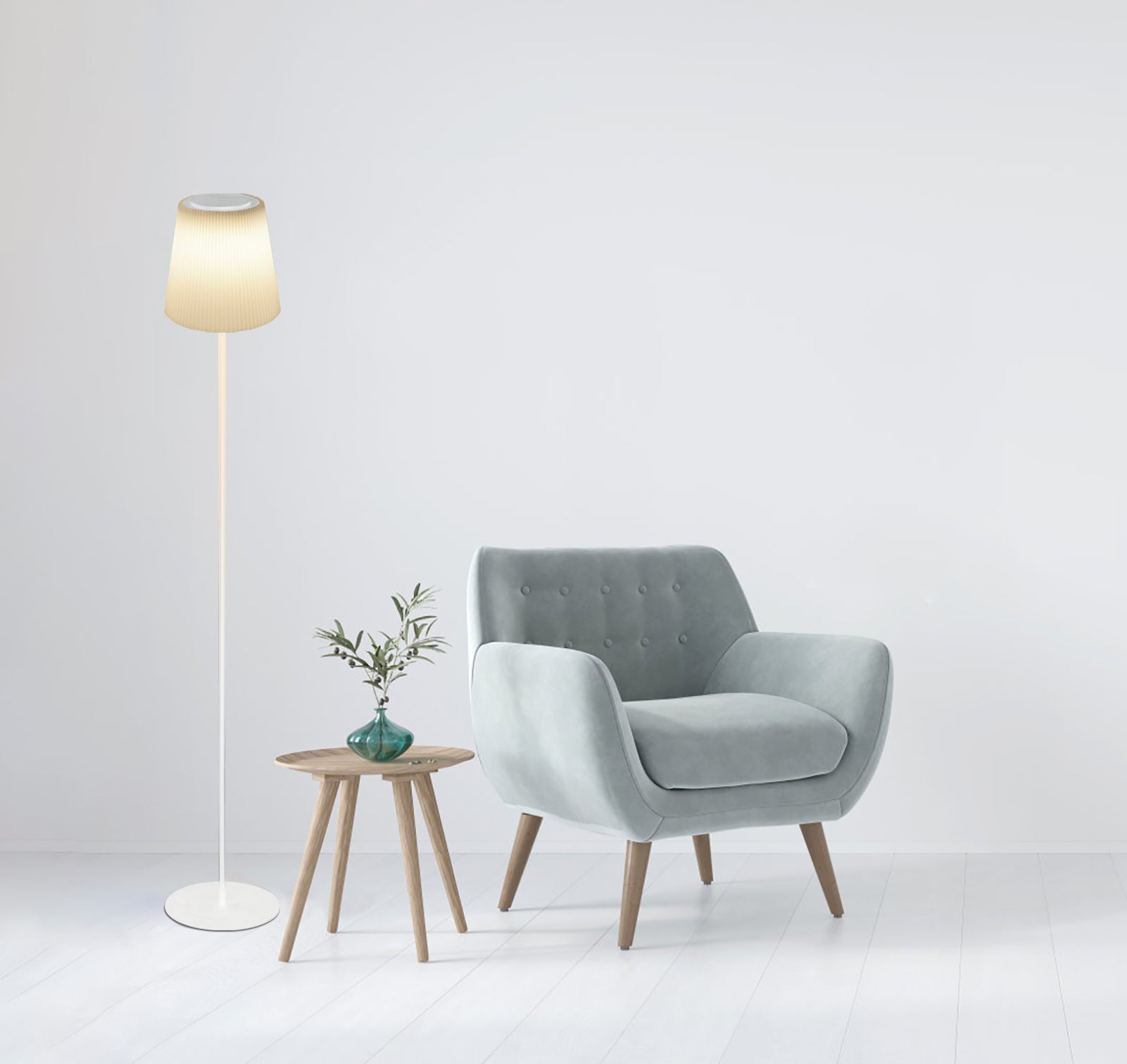 LAMPADA DA TERRA 3W 310LM RICARICABILE CON CAVO USB BIANCA