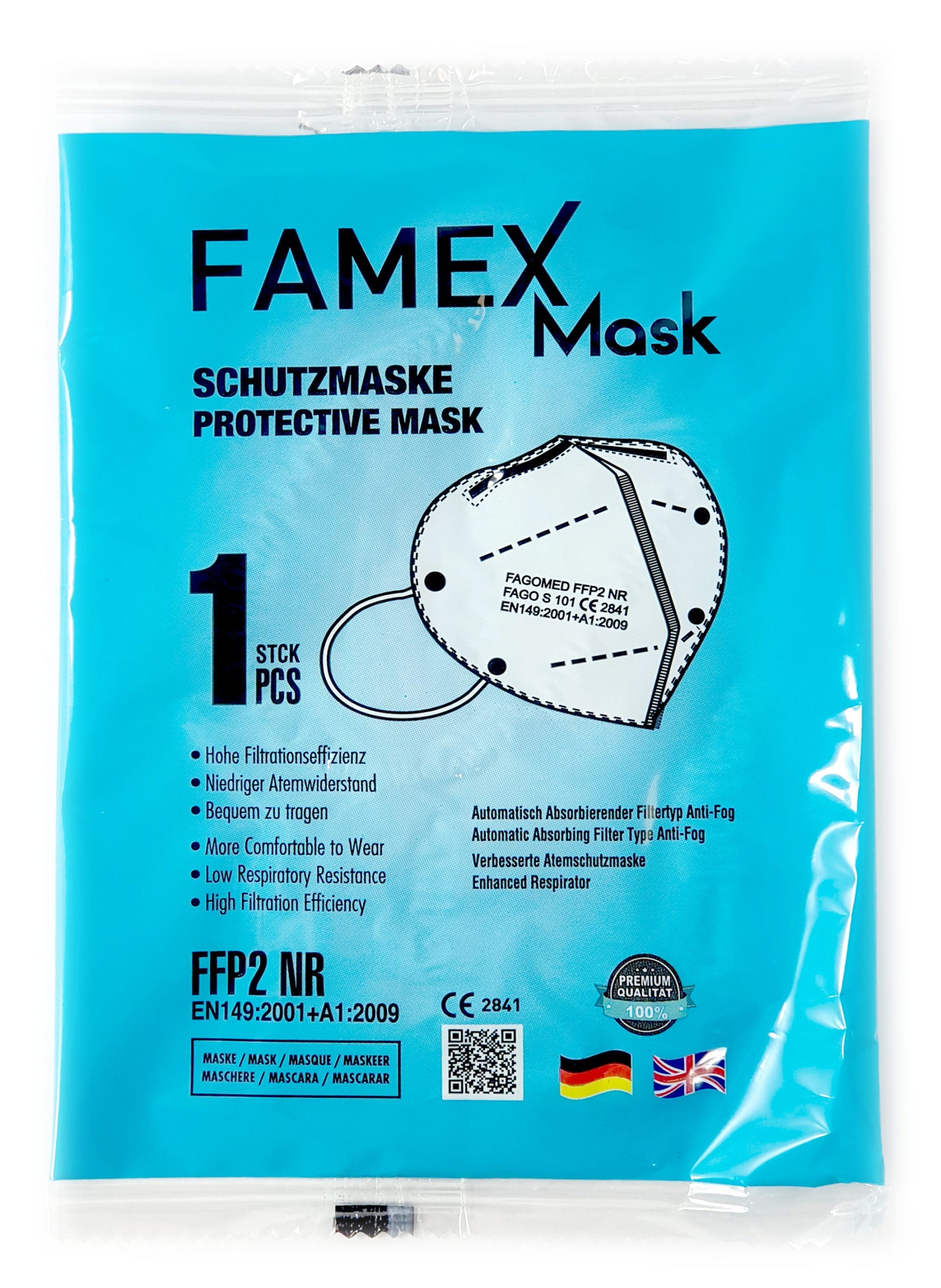 MASCHERINE FFP2 FILTRANTI MONOUSO SET 10 PEZZI