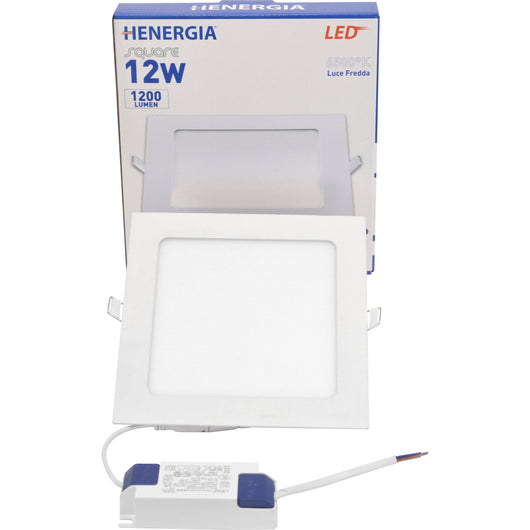 MINI PANNELLO SQUARE LED HSO 12W 1080Lm 6000°K 220/240V DIMENSIONI mm.175X175,