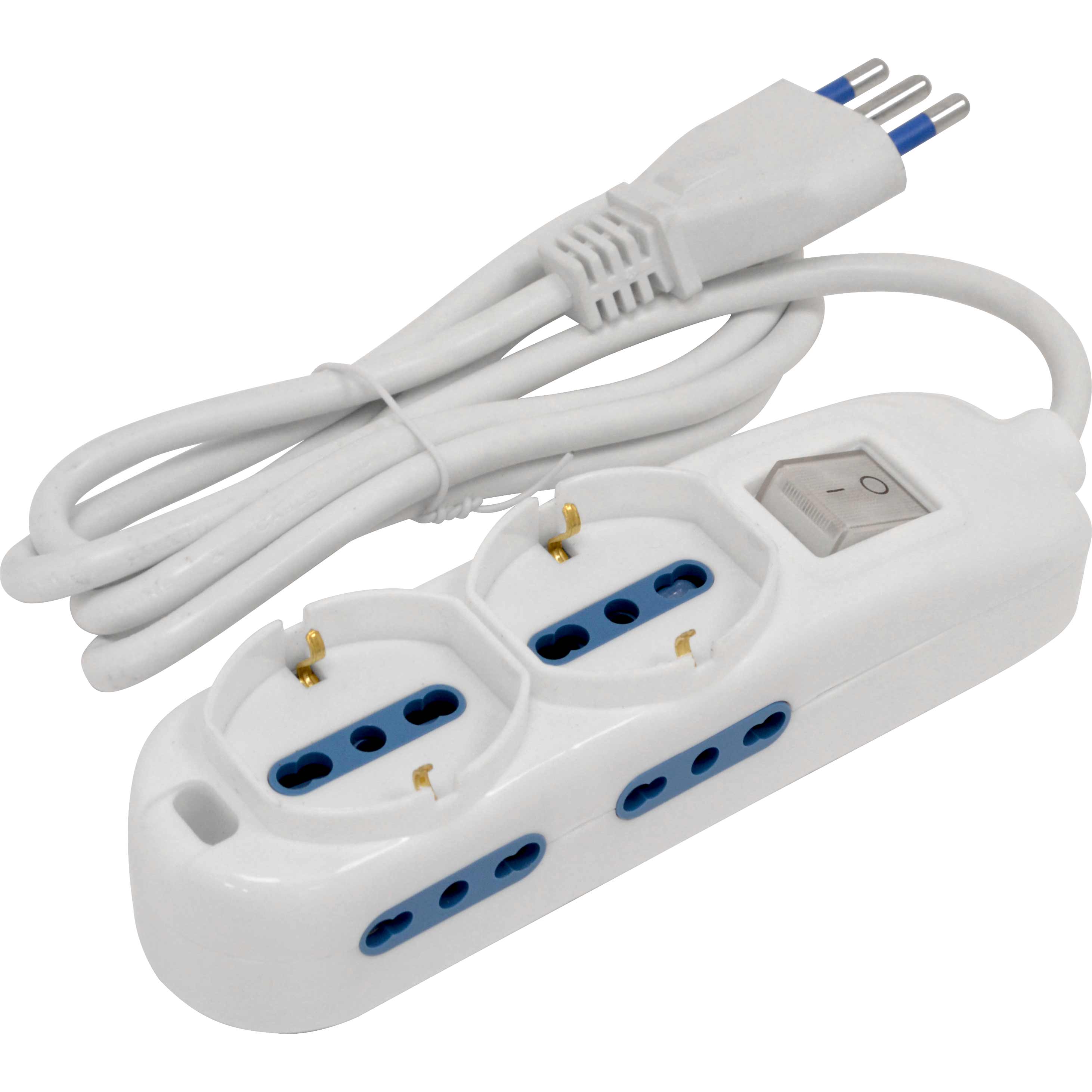 MULTIPRESA 2 SCHUKO 4BPRESE 10/16A 2P+T CAVO 1,5MT 3x1mm SPINA 16A