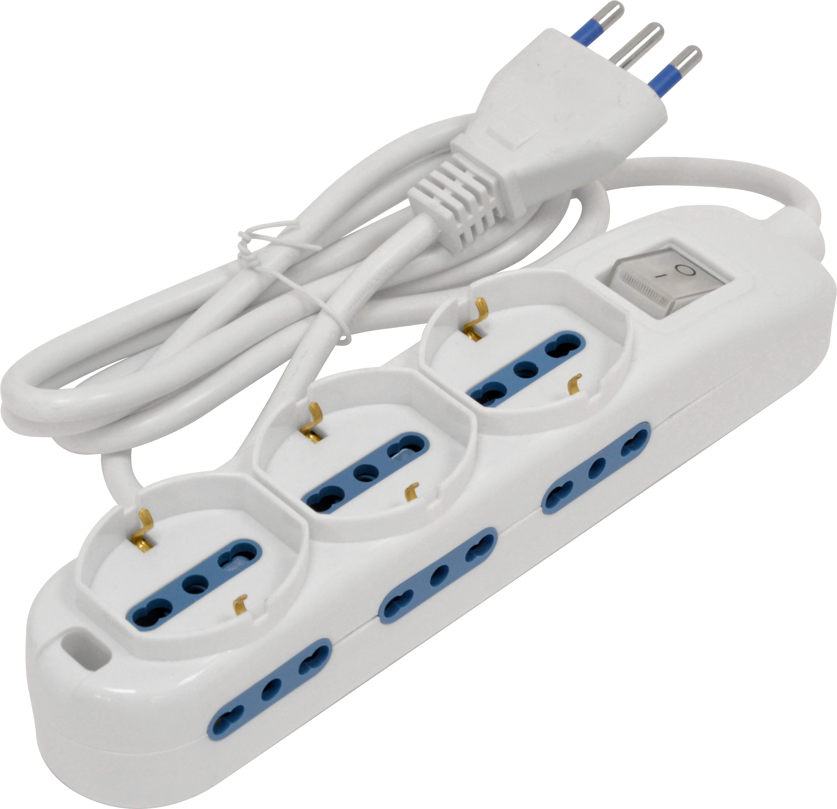 MULTIPRESA 3 SCHUKO 6BPRESE 10/16A 2P+T CAVO 1,5MT 3x1mm SPINA 16A