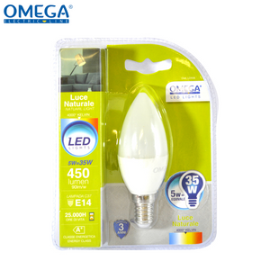 OLIVA LED C35 5W E14 450LM 4000K