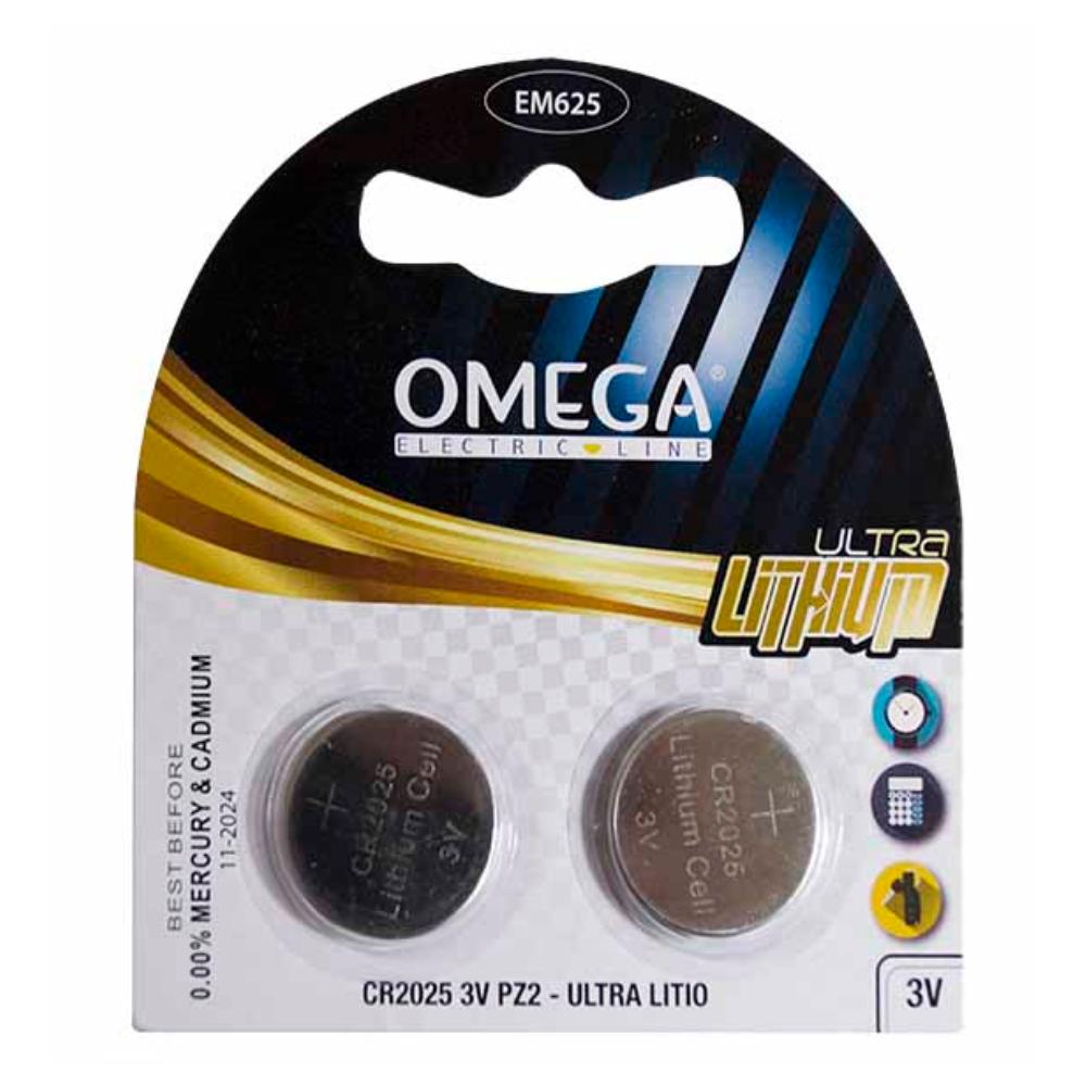 PILE A BOTTONE CR2025 LITIO PZ 2