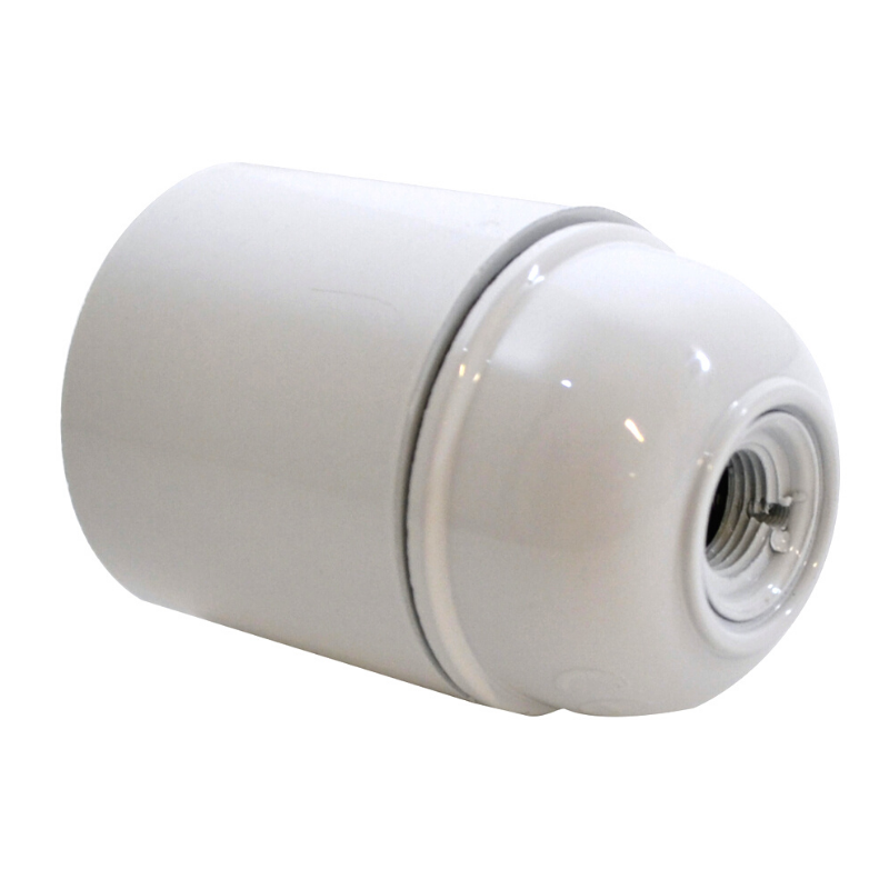 PORTALAMPADE E27 TERMOPLASTICO LISCIO  BIANCO</p>