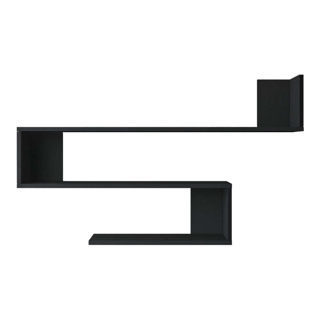 Mensola da parete a 3 livelli 715 x 120 x 145 cm nero 03_0007043