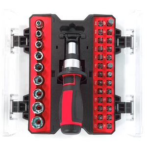 Set 36 Pezzi Cacciavite a Cricchetto con Inserti e Bussole