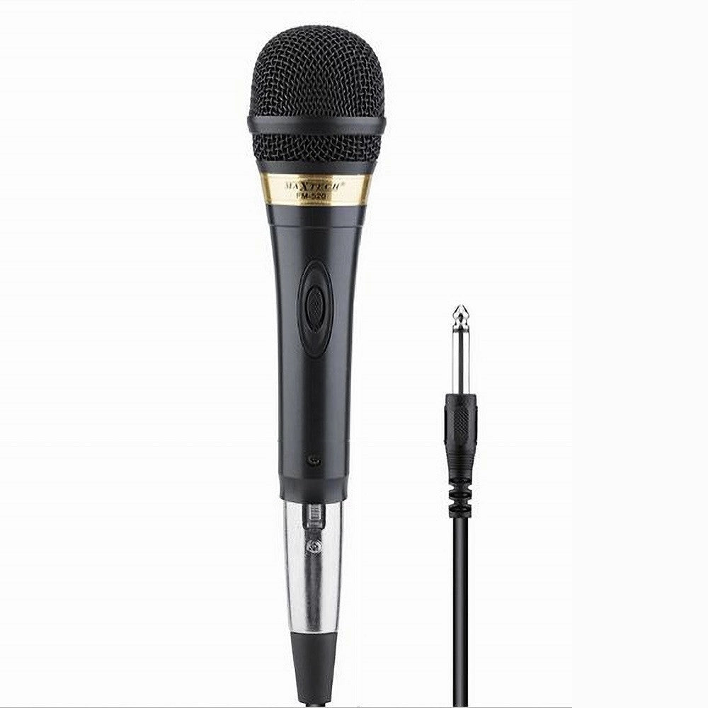 Trade Shop - Microfono Con Cavo Karaoke Feste Dinamico 3.2 Mt Xlr-jack On/off Mic-01 Fm-868 -