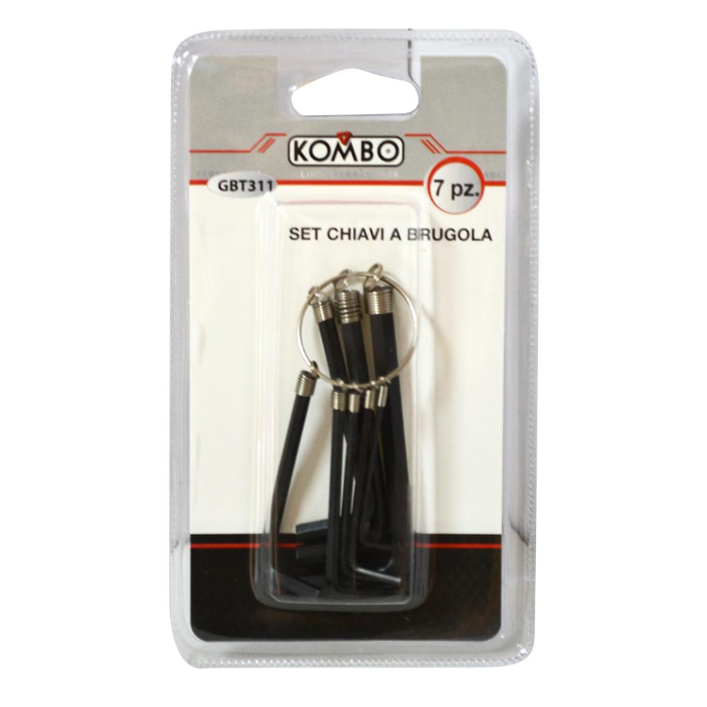 Set Chiavi a Brugola Esagonali in Cromo Vanadium 7 pz