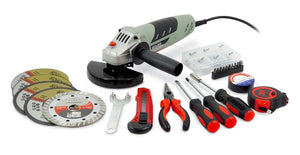 Smerigliatrice Angolare 710W in valigetta: 100 accessori