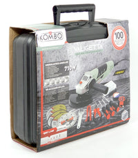 Smerigliatrice Angolare 710W in valigetta: 100 accessori