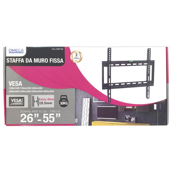 STAFFA DA PARETE FISSA PER TV 26"-55"