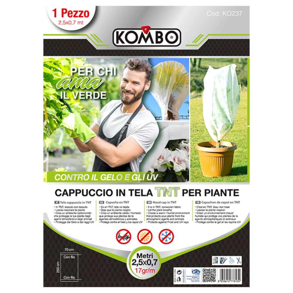 Telo cappuccio in TNT, Misure 2,5x0,7 m , 17gr/m