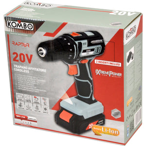 Scopri il Trapano Avvitatore con Batteria al Litio da 20 Volt e 1300 mAh+ guanti in omaggio