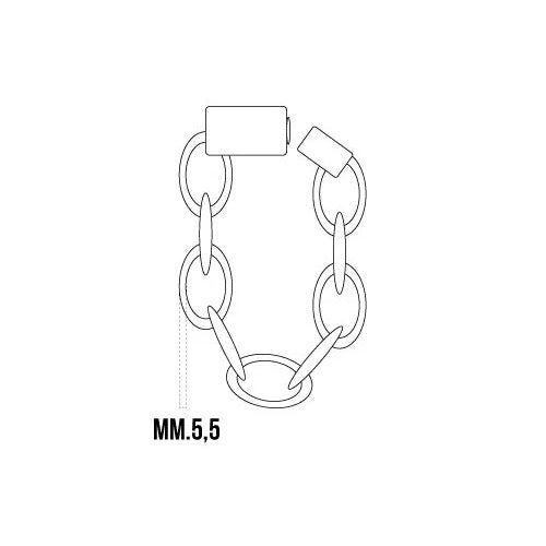 CATENA TELA MM.5.5X80 CON LUCCHETTO IN ACCIAIO