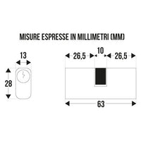 CILINDRO OVALE NICHELATO 25X10X25