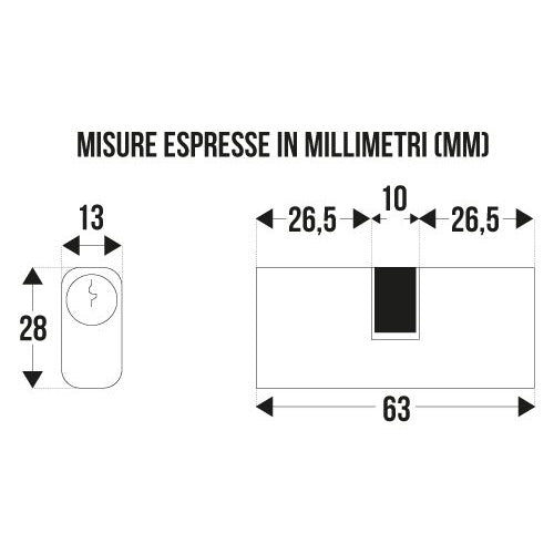 CILINDRO OVALE NICHELATO 25X10X25