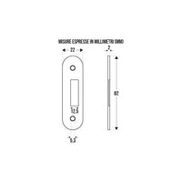 INCONTRO PER SERRATURE MEDIE FR.TONDO MM.22 CROMO