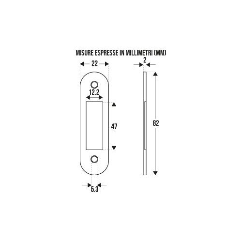 INCONTRO PER SERRATURA MEDIA MAGNETICHE OTL