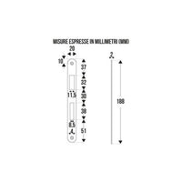 INCONTRO T. PICCOLO PER SERRATURA PATENT DIST.70 O