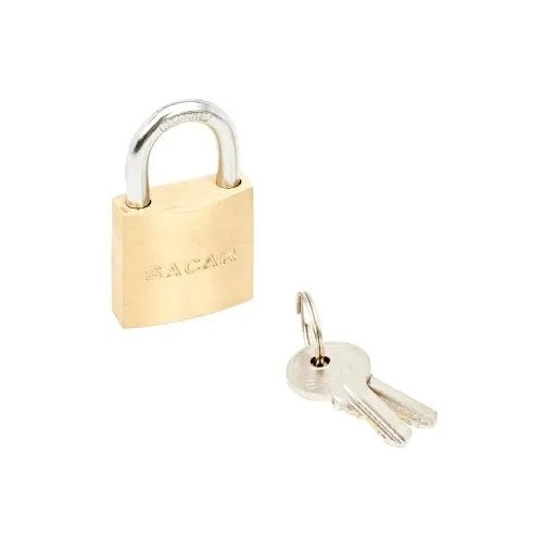 LUCCHETTO MASSICCIO IN OTTONE IMP. MM.70